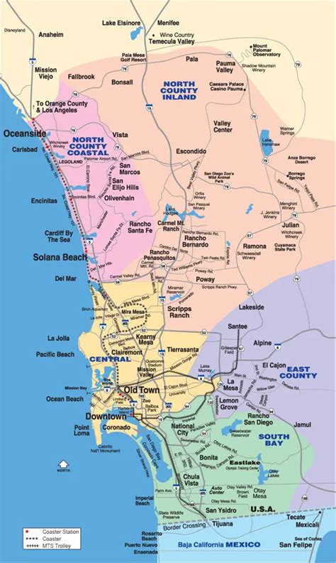 San Diego County CA Cities, Towns, & Neighborhoods.